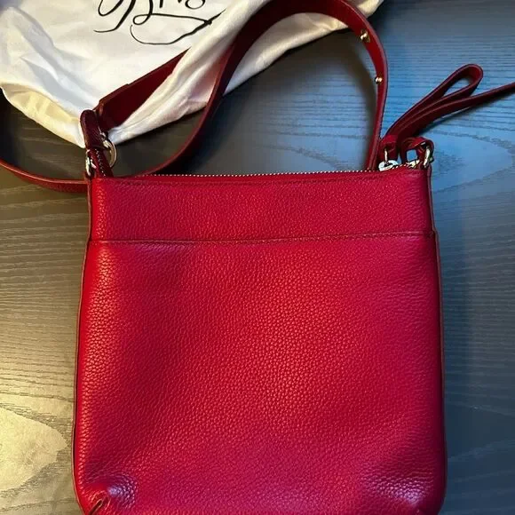 Brighton Red Crossbody Bag with Silver Accents - Picture 3 of 6